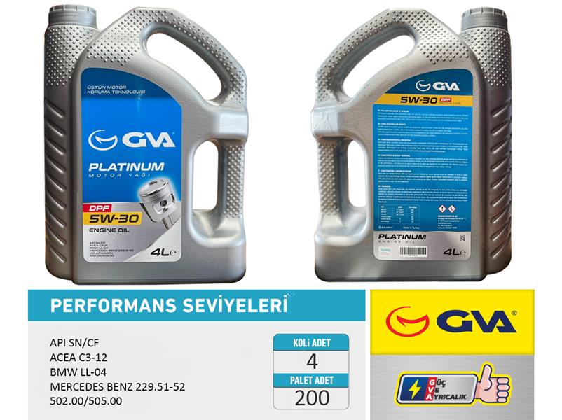 Motor Yağı 5W30 4 Lt Platinum Partiküllü-dpf Tam S...