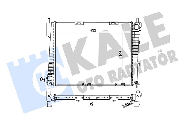 SU RADYATORU (MT) (BRAZING) CLIO III 1.2/1.4/1.6 16V 05> 1.5DCI 10>MODUS 1.2 1.4 1.6 04> [492X403X26]