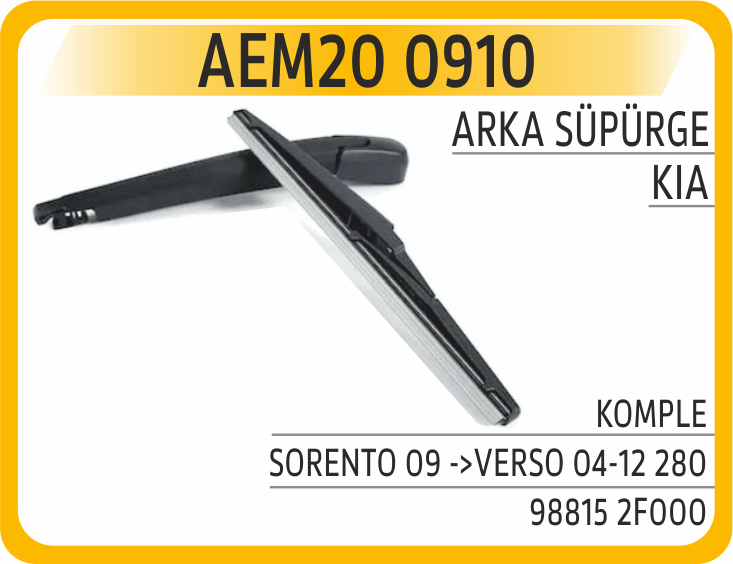 ARKA SILECEK SUPURGESI KOMPLE SORENTO 09 - VERSO 04-12 280