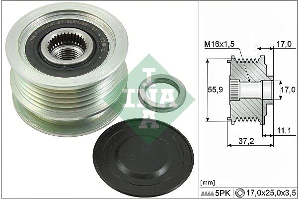 ALTERNATÖR KASNAĞI MGN-CLIO II-KNG-TWNG-SYMBOL II (01-) (5 KANALLI) (K9K-K4M)