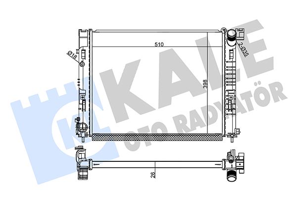 MOTOR SU RADYATÖRÜ RENAULT CLIO V 19> 1.5 dCi (MT) (BRAZING) (510x398x26)