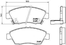 ÖN FREN BALATA (KÜÇÜK TİP) HONDA CIVIC 1.6L D16 SI enjeksiyonlu 92-95 1.4L D14A EURO 96-00 / JAZZ 1.4L L13A GD 02-08