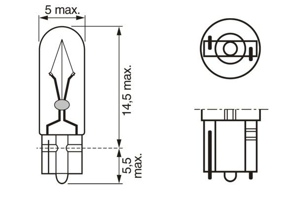 (1987302931) Ampul (Eco) 12V 1.2W Küçük Dipsiz Gös...