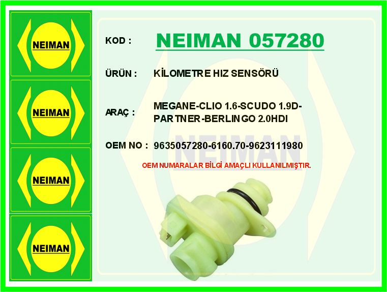 Kilometre Hiz Sensörü Megane-clio 1.6-SCUDO 1.9D-P...