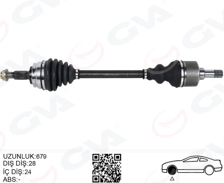 KOMPLE AKS SOL P308 14>21 1.2 VTI-1.6 BlueHDI RIFTER 1.5-1.6 HDI-BlueHDI ASTRA L 21>1.2 EB2 COMBO E 18> 1.2 EB2-1.5D PARTNER-BERLINGO 18> 1.5-1.6 BlueHDI (MEKANİK VİTES) (28x24x680)