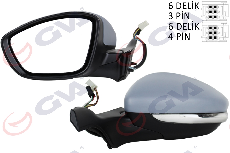 Dış Dikiz Aynası Sol P2008-P208 13> Elektrikli+...