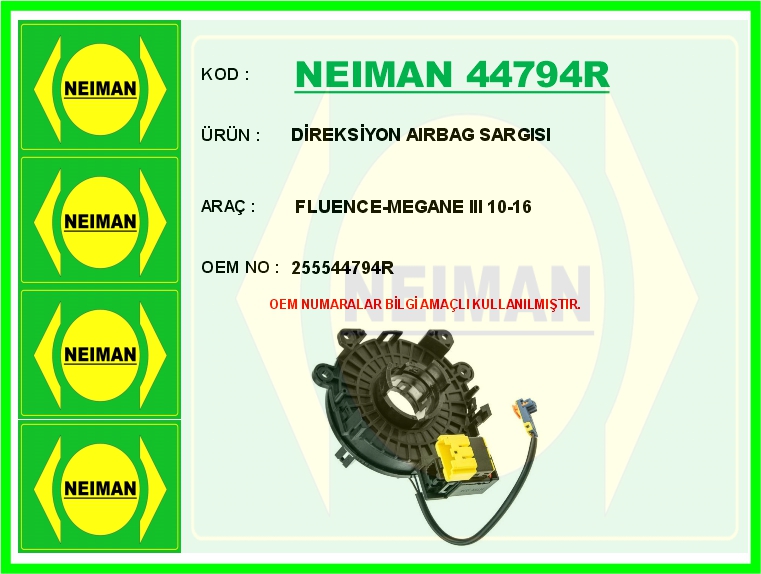 Direksiyon Airbag Sargisi Fluence-megane III 10-16