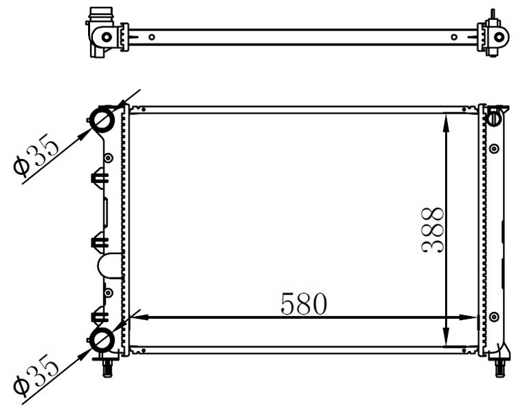 RADYATOR BRAZİNG MT(580X388X22)147 1.6/2.0 00+ 60052