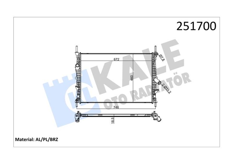 SU RADYATÖRÜ FORD TRANSİT 06> 2.2-2.4 TDCİ (KLİMASIZ)