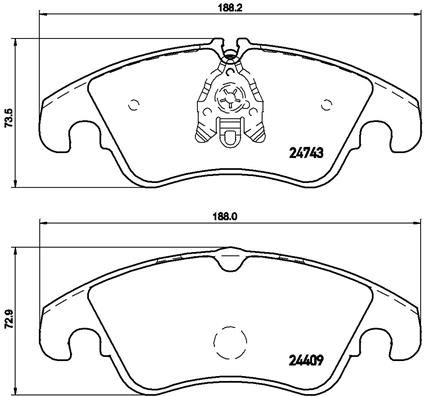 ÖN BALATA FİŞLİ AUDI A4-A5-A6-A7-Q5 2008 => (0986TB3032)