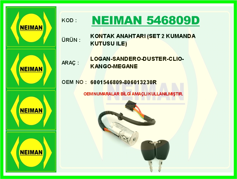 Kontak Anahtarı Logan-sandero-duster-clio-kango-me...