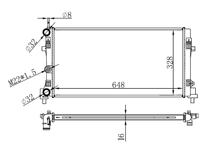 Radyatör Brazing A1-IBIZA V-polo 1.2-1.4-1.6 09=&g...