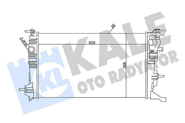 RADYATÖR MGN III 09>SCENIC III 09> 1.5DCI-1.4TCE (MEK+AC+KLİMASIZ) (630x378x26)