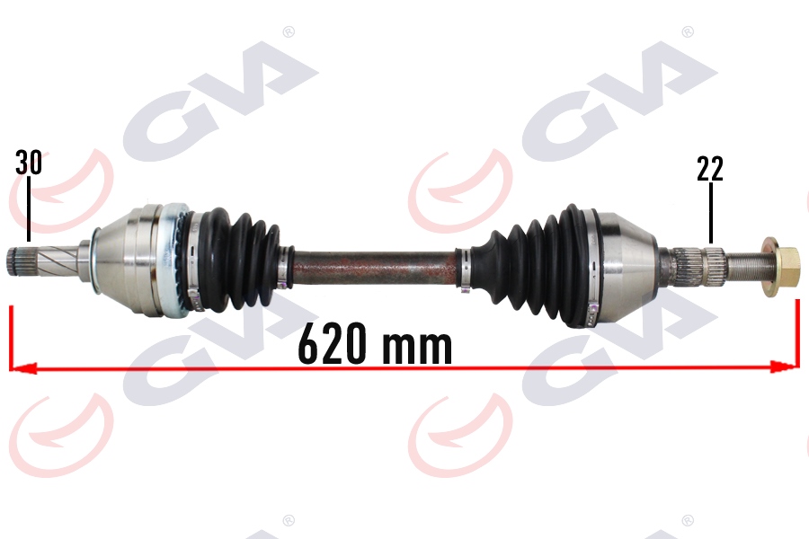 KOMPLE AKS SOL OPEL VECTRA C 1.6-1.8 (02-08) (620mm)