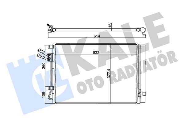 KLİMA KONDENSERİ ACCENT BLUE 1.4İ / KIA RIO III (AL/AL) (530x371x16)