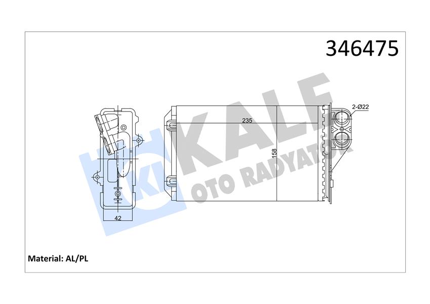 KALORIFER RADYATORU PEUGEOT C5 I (AL/MKNK)  ####