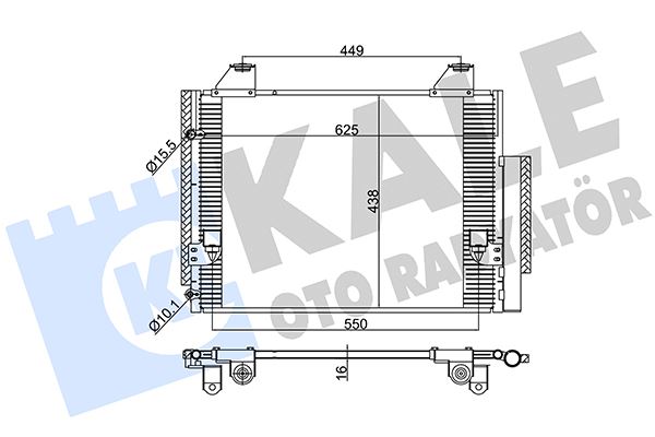KLİMA RADYATÖRÜ (KONDENSER) TOYOTA HILUX VIGO 2.5L 2KDFTV KUN15 KUN25 KUN35 05-15 / 3.0L 1KD-FTV KUN26 05-14