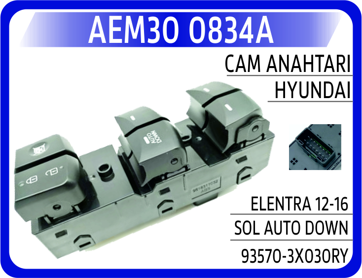 CAM ANAHTARI HYUNDAI ELENTRA 1216 SOL AUTO DOWN