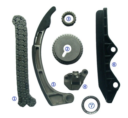 EKSANTRİK ZİNCİR SETİ NISSAN MICRA 1.2L 1.4L CR12DE CR14DE K12 02-10 / NOTE 1.4L CR14DE E11 06-12 (7 parça)
