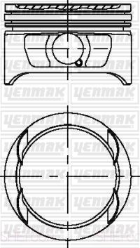 PISTON+SEGMAN 0.50 (86.00MM) VECTRA A ASTRA F KADETT E CALIBRA ####