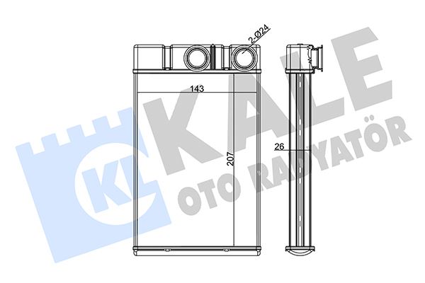 KALORİFER RADYATÖRÜ OPEL INSİGNİA 2.0 CDTİ 08=> CRUZE 06=> (206X150X26) (OTO.-MEK.)