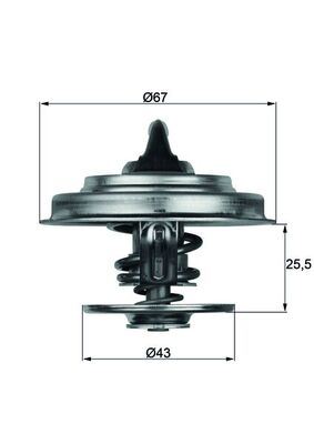 TERMOSTAT 87 °C MERCEDES M102 M103 OM615 OM904 W201 W202 W124 W210 W140 . AXOR 1838