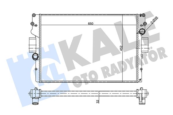 SU RADYATÖRÜ IVECO DAILY III-IV (06-11) (MT) (MEKANİK) (650x452x32) (500039637)