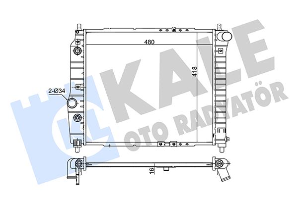 RADYATÖR CHEVROLET KALOS (AL/PL/BRZ) (480x418x16)