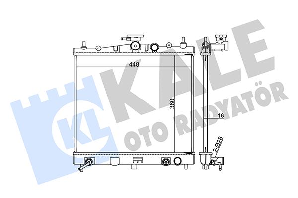 SU RADYATORU NISSAN MICRA C+C-MICRA III-NOTE (500X381X16) (AL/PL/BRZ) (OTOMATIK)