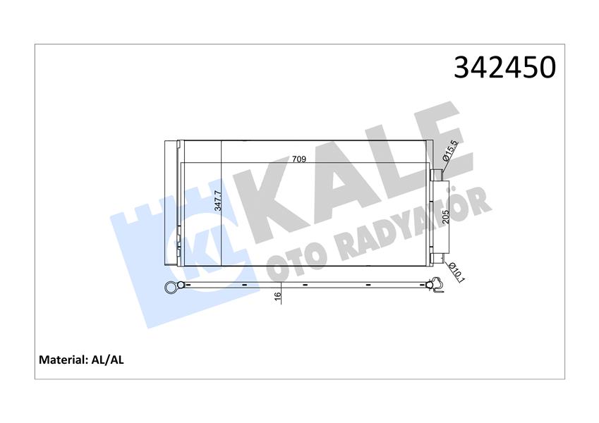 KLİMA RADYATÖRÜ RENAULT LAGUNA III 07>14 LATITUDE 11> 1.5dCi 2.0 16V 2.0dCi 3.0dCi
