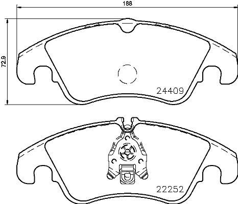 DİSK FREN BALATASI (ÖN) AUDI A6 2.0/2.8/2.0D/3.0D 11/10> AUDI A6 ALLROAD QUATTRO 3.0/3.0D 01/12>