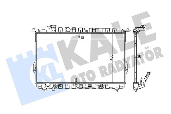 SU RADYATORU HYUNDAI SONATA IV-XG (AL/PL/BRZ) (403X718X18) (OTOMATIK)