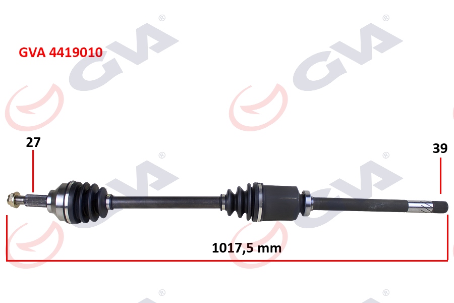 KOMPLE AKS SAĞ TRAFIC II-OPEL VIVARO 1.9 DCI 01=> (1017mm)