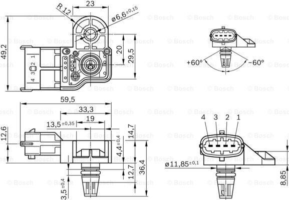 (0281006171) Turbo Basınç Sensörü
