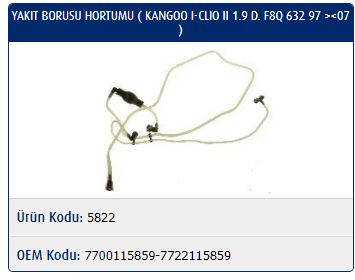 Yakıt Borusu Hortumu