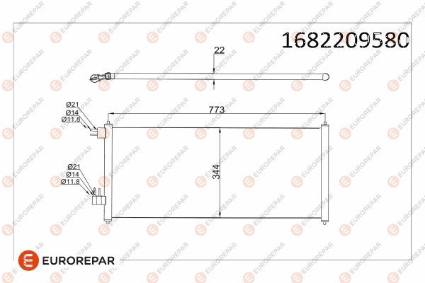 Klima Radyatörü Connect 02>14 1.8 Tdci 75-90-11...