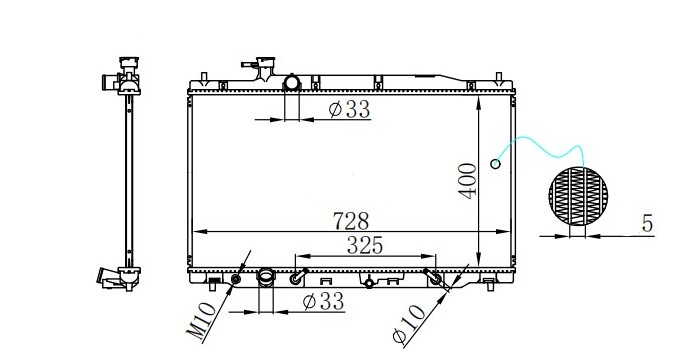 Radyatör Cr-v (2007) 2.0 Ivtec 26MM Brazed 400x728...