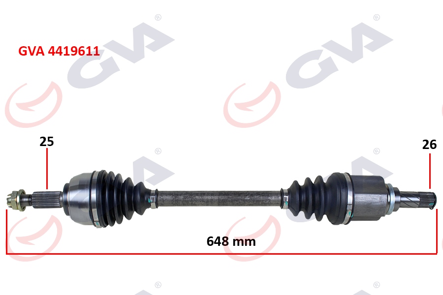 KOMPLE AKS SOL DACIA DOKKER 1.5 DCI (12-) (648mm)