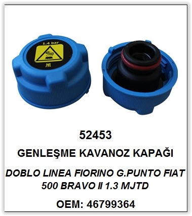 Genleşme Kavonoz Kapağı (Orjinal Tip/oringli)