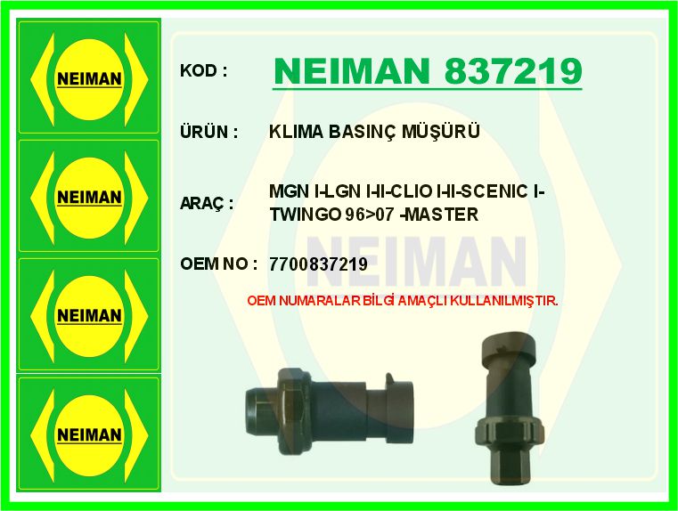 Klima Basınç Müşürü Mgn I-lgn I-ii-clio I-ii-sceni...