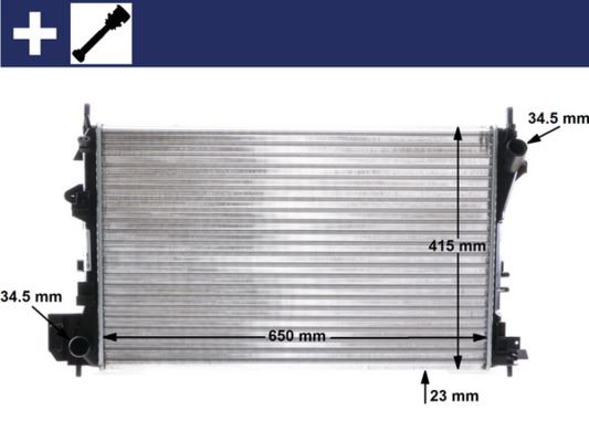 RADYATÖR VECTRA C-SIGNUM 1.6-1.8 16V 02=>(AC+KLİMASIZ+MEK)(650x405x23) (8MK376771201