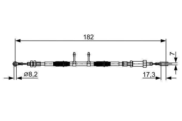 EL FREN TELİ FIAT DUCATO 06> PEUGEOT BOXER 06> CITROEN JUMPER 06> 1908 MM