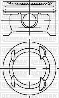 PİSTON+SEGMAN (0.50) ASTRA J-CORSA D-E MERIVA B-ADAM-AVEO 1.4 16V A/B14XER-XEL-XFL-XEJ (73.90mm)