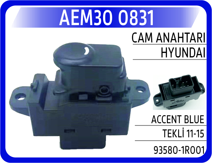 CAM ANAHTARI HYUNDAI ACCENT BLUE SAĞ 11-15
