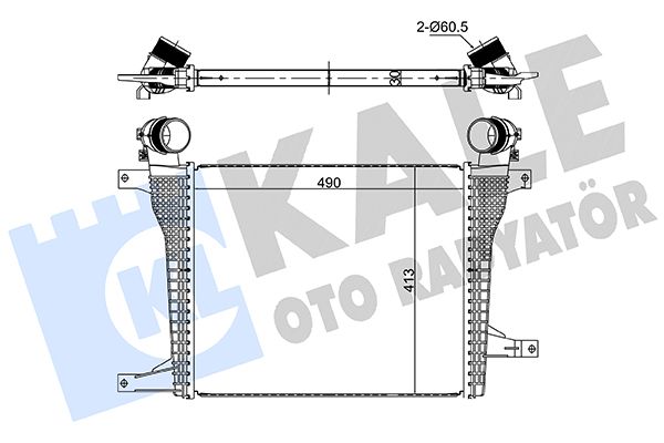 TURBO RADYATÖRÜ OPEL ANTARA A 2.0-2.2 CDTI 10=> - CHEVROLET CAPTIVA 2.0D-2.2D 4WD 11=> (BRAZING) (49 0X413X30)