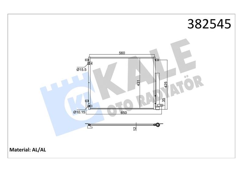 KONDENSER HONDA CIVIC X(FC)1.6İ 16> KURUTUCU İLE [BRAZING AL-AL] [560X431X12] KLİMA RADYATÖRÜ