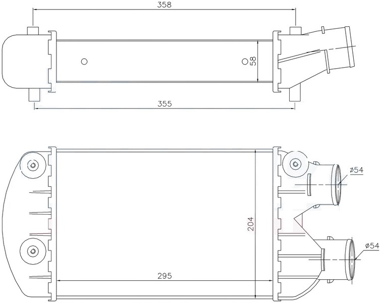 Intercooler Brazing Intercooler A/m (295X204X58) Bra...