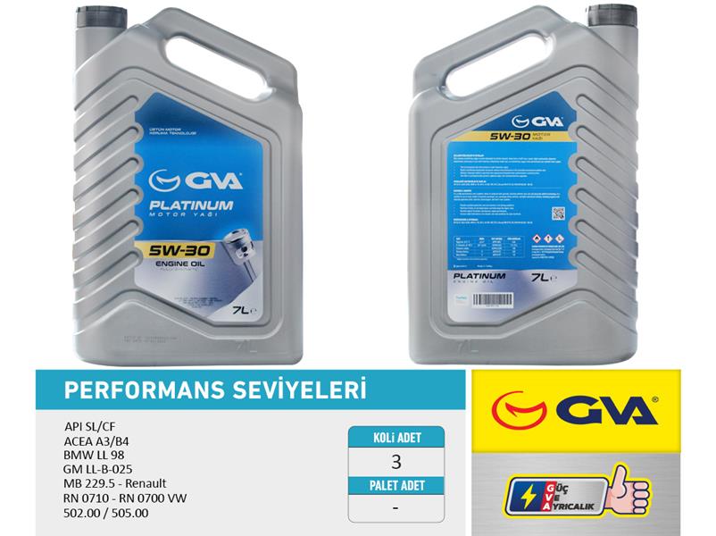 Motor Yağı 5W30 7 Lt Platinum Tam Sentetik Api
