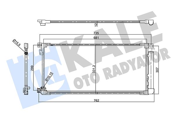 KONDENSER AL/BRZ TOYOTA AURIS 1.2 VVTI 15-18 -AURIS TOURING SPORTS 1.2 VVTI 15-18-(KURUTUCULU)
