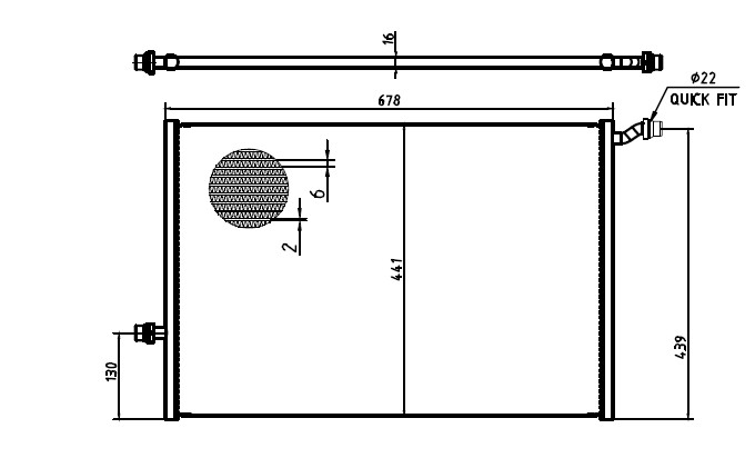 Radyatör C-class W 205 (14-) C160-C180-C200 Brazed...